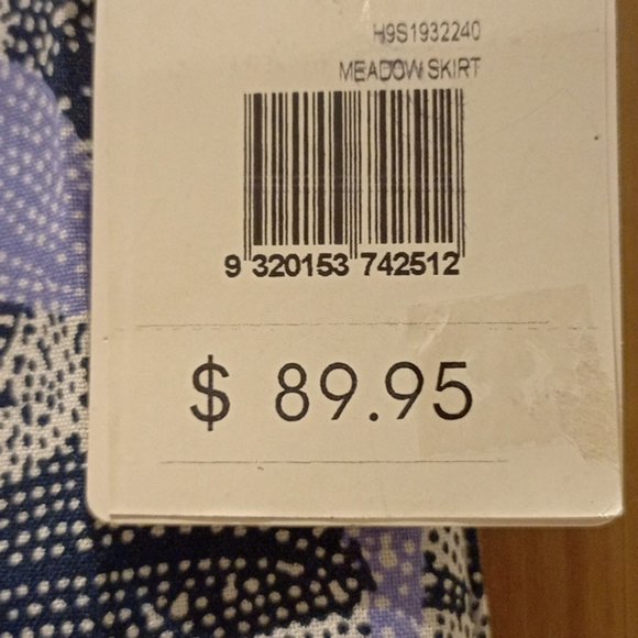 BLACK PEPPER Meadow Leaf Print Mauve High Waisted Midi Skirt - Picture 5 of 6